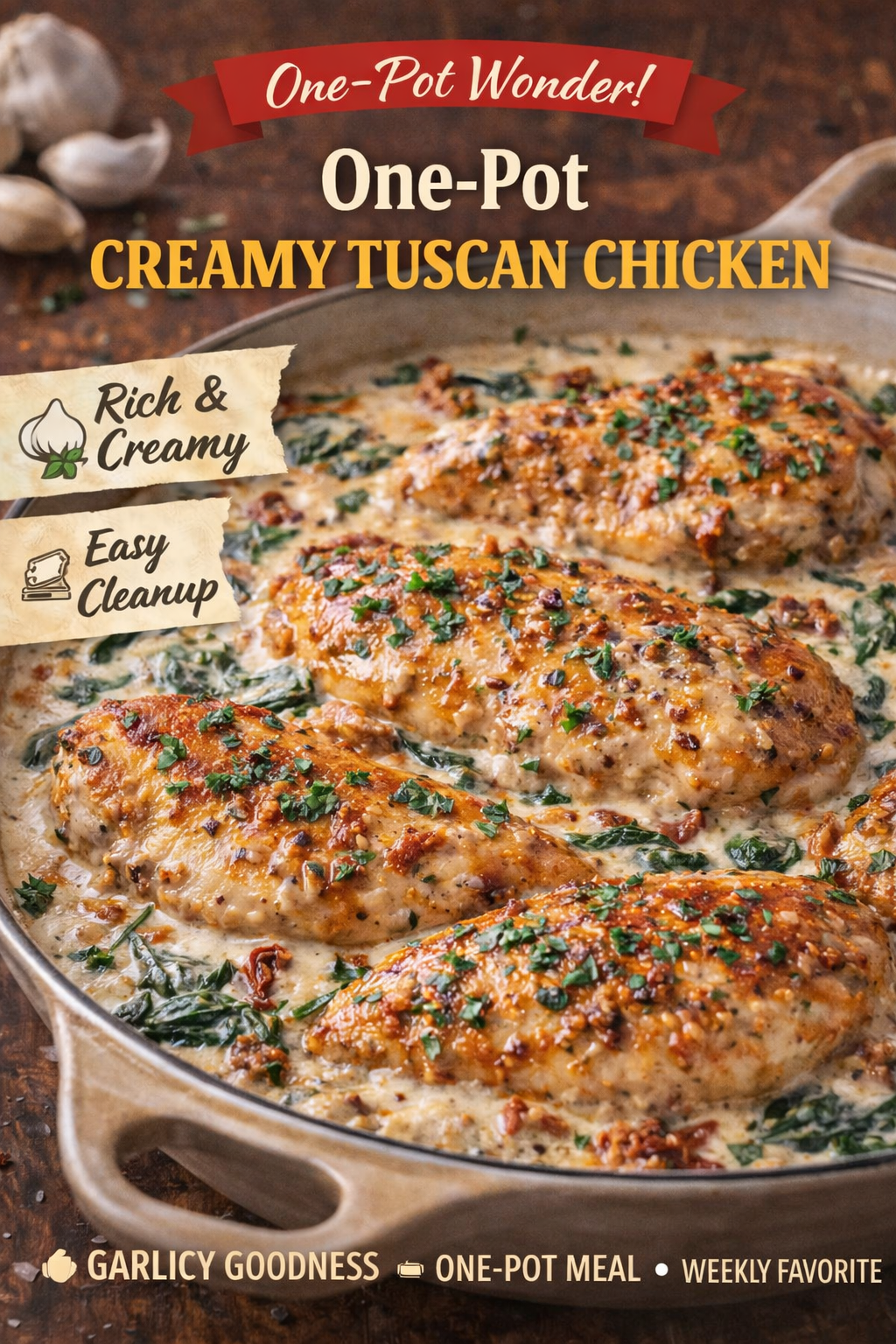 Creamy ranch chicken served over mashed potatoes